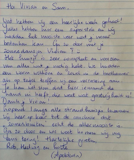 beoordeling strandhuisje Westduin